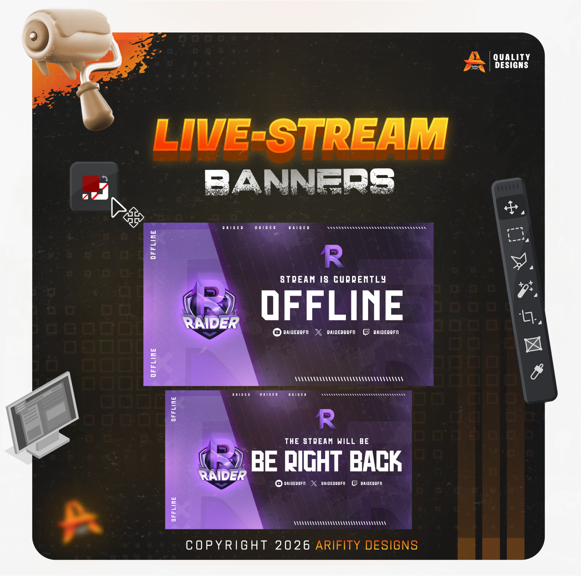 Live Stream Banners (Per Scene)